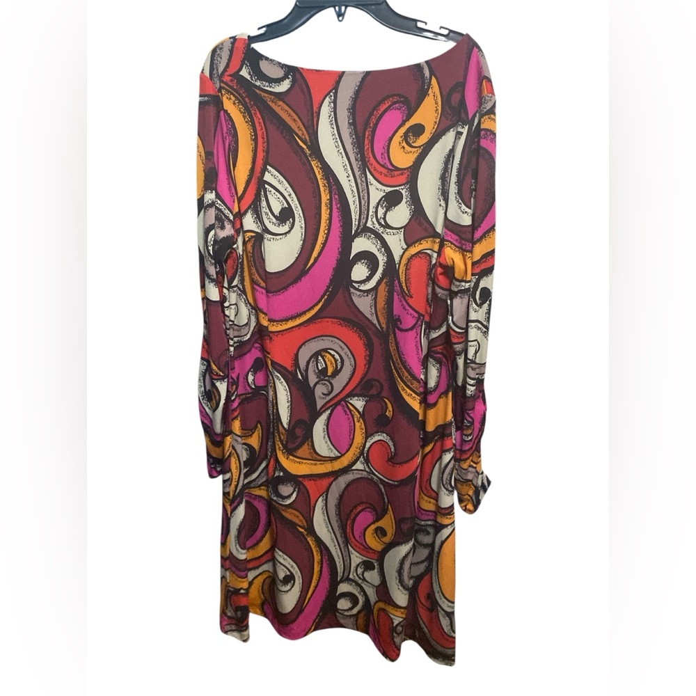 Madison Colorful Swirl Long Sleeve Dress - Picture 3 of 4